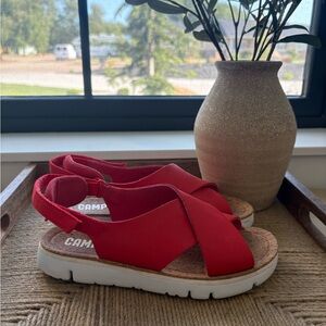 Camper Red Sandals